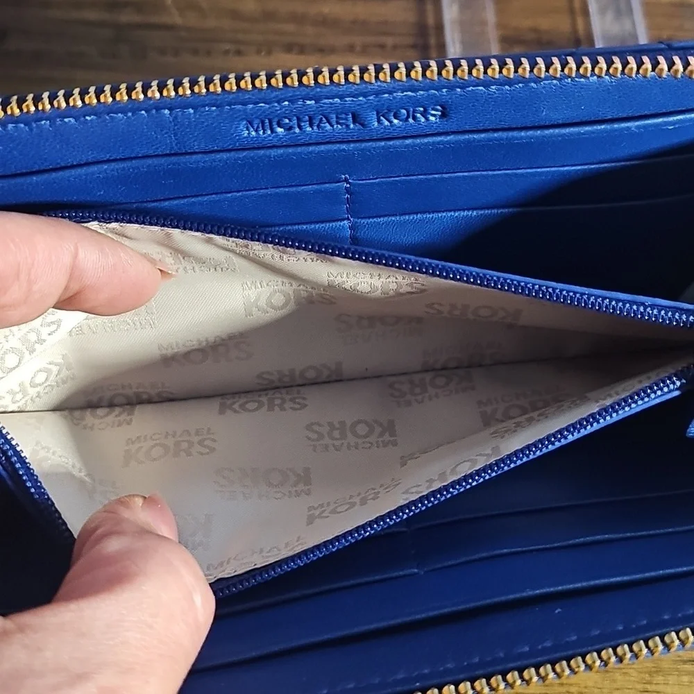 Michael Kors Blue Quilted Wallet